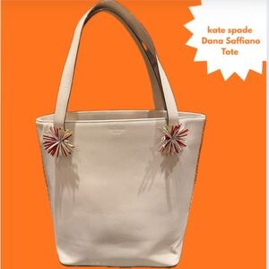 VINTAGE Kate Spade Dana Saffiano PVC Tote Made In Italy